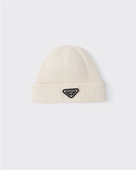 prada beaniw|prada beanie white and pink.